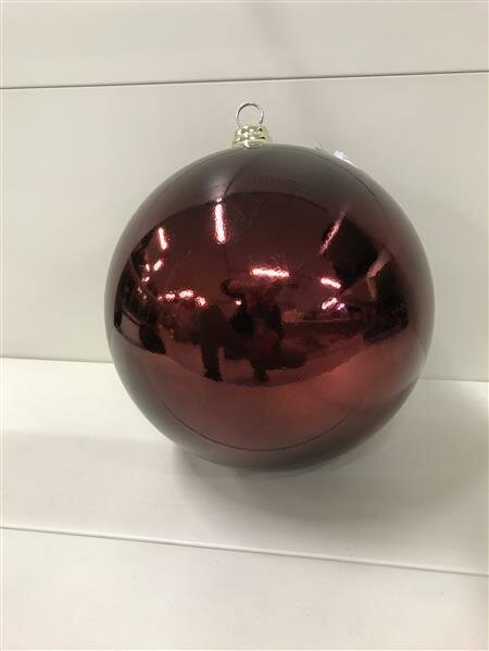 Weihnachtskugel Kunststoff Dunkelrot 250 mm oder 300 mm