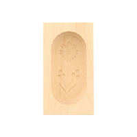 Buttermodel Holz eckig mit Margherite 125g Ahorn 