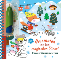 Ausmalen mit dem magischen Pinsel. Frohe Weihnachten -...