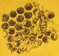 ApiSina® Honigglasbeutel gelb „Wabe“